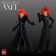 CARTOON-1.jpeg STL File – Axel (Kingdom Hearts Inspired) – Dual Pose Chibi FanArt – 3D Printable Models