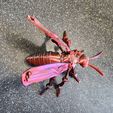 20230518_083608.jpg Steampunk Wasp, Vibrant Black 3D, Articulating, Poseable, Mechanical Insect, Print In Place and No Supports