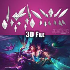 XayahSG03.png Fichier 3D Accessoires Star Guardian Xayah League of Legends Fichiers STL・Modèle à télécharger et à imprimer en 3D