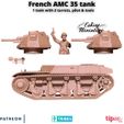 AMC35-2.jpg French AMC 35 Tank with pilot - 28mm