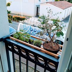 installed_view.jpg Free STL file Flowerpot holder / Flowerpot holder・Model to download and 3D print