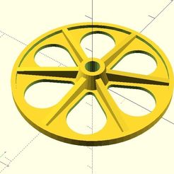 wheel_1.jpg Wheel for R/C Slowflyer / Shockflyer (parametric, OpenSCAD)