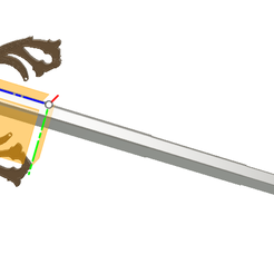 tizona_extendida.png Espada Tizona del Cid extensible - Print in place El Cid's Tizona sword (collapsible