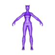 Catwoman.obj Catwoman Düşük Poligonlu Rig'li
