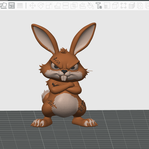 Angry Battle Bunny Easter Egg - Multi Color Fantasy Rabbit Miniature