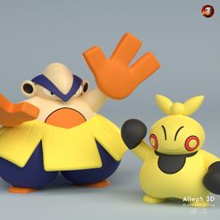 makuhita-pack-logo.jpg STL file Pokemon makuhita evolution pack・3D printing idea to download
