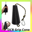 8.png OCR Ninja grip training 130mm hold 13cm/5,1" roller - armlifting gripbro - file for 3D printing - 3D STL Model Climbing Cone Hanging Hold