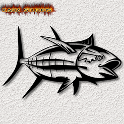 project_20230928_1417044-01.png Файл STL тунец рыба настенное искусство морской декор стены глубоководная рыбалка・Идея 3D-печати для скачивания