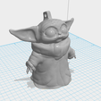 yoda_keychain.png Free STL file Remix Baby Yoda as keychain or earring. Credit to jamesjenuwine・3D print design to download, ToriLeighR