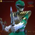 greenRender05.jpg 3D file Green Ranger - Mighty Morphin Power Rangers・3D print object to download