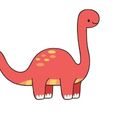 Dino Vegano.jpg cookie cutter - Diplodocus Dinosaur