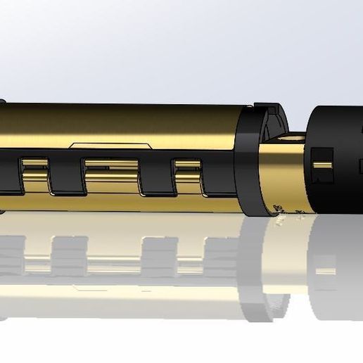 OPEN SOURCE SABERS COMMUNITY CHASSIS - 32MM -18650 - 3D model önizlemesi