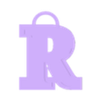 R.stl LLAVERO LETRA R ( LETTER R KEYCHAIN )