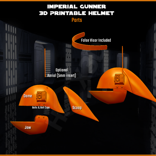 partnames.png STL file Imperial Gunner 3D Printable Helmet・3D printable model to download, Geoffro