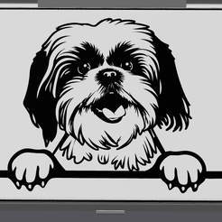 shih-tzu.png Fichier STL Boîte à bijoux à charnière - Shih Tzu・Objet pour imprimante 3D à télécharger