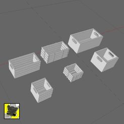 0162_Wooden_Boxes_Dioramas_0162_.jpg Free STL file Retro Wooden Boxes Diorama's 164 Scale・Model to download and 3D print