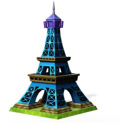 0.jpg Eiffel Tower - PARIS ARCHITECTURE - GASTRONOMY CARTOON 3D MODEL FRANCE Famous monument