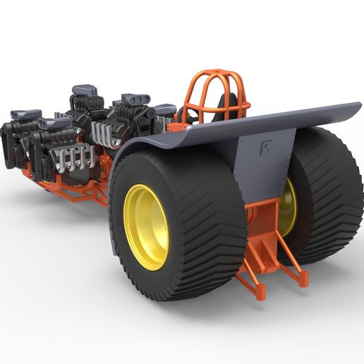 12.jpg Diecast Pulling tractor with 6 engines V8 Version 2 Scale 1:25