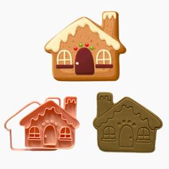 xmas-house.jpg CHRISTMAS - XMAS ginger house COOKIE CUTTER STAMP