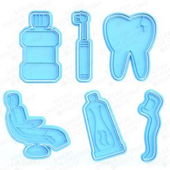cover.jpg 3D file Dentist cookie cutter set of 6・3D print object to download