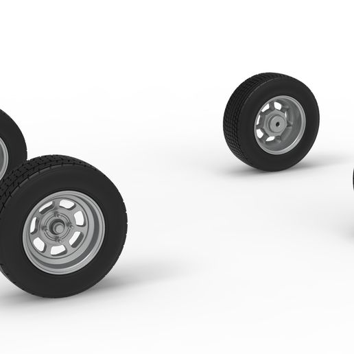 Wheel Set of Mod Lite Race car Scale 1:25