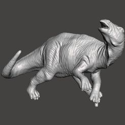 iguanodontoy1.jpg STL file Iguanodon figure toy miniature model dinosaur monster dnd rpg wildlife・3D printable model to download