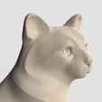 sittingcat.500.jpg 3Dmodel STL Statuette Sitting Cat
