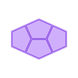 PentagonCaddy.stl Tessellation of an Equilateral Pentagon