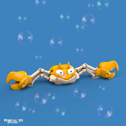 3.png Archivo STL POKÉMON KRABBY ARTICULADO /FLEXI・Objeto imprimible en 3D para descargar
