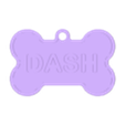DASH.stl Dog bone dog tags +40 names