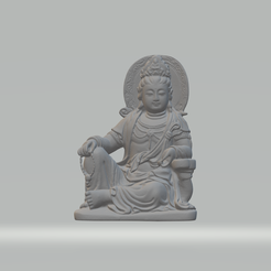 1.png Statue de Bouddha Guanyin Bodhisattva Modèle d'impression 3D