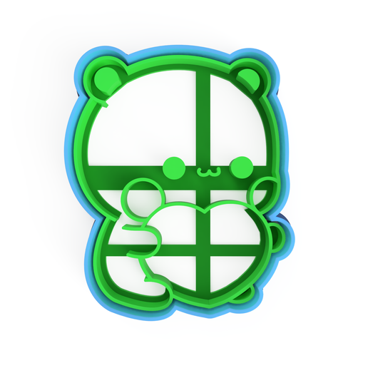 COOKIE CUTTER BEAR WITH HEART 3D model