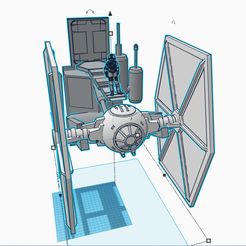 Hanging-Gantry-2.jpg Файл STL Hasbro TVC Imperial Tie Fighter Gantry for hanging on the wall・Дизайн 3D принтера для загрузки