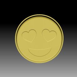 EmojiLoveEyes-VACUUM-PIECE.jpg Archivo STL MOLDE BOMBA DE BAÑO EMOJI OJOS DE AMOR・Modelo de impresión 3D para descargar