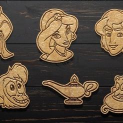 11.jpg Télécharger fichier Ensemble de 6 biscuits Disney Aladdin • Plan pour imprimante 3D, roxengames