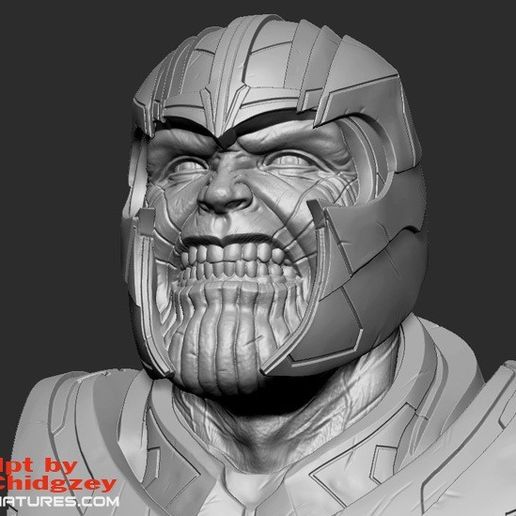 thanos_screencaps05cults.jpg Free STL file Thanos Bust-from Avengers Endgame・3D printer design to download, LSMiniatures