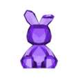 卡通兔子.obj Modèle 3d de lapin Cartoon à faible polyvalence