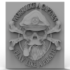 Captain-Model.png 3D Model STL File for CNC Router/Laser & 3D Printer Captain Model