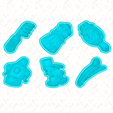 main.png Barber cookie cutter set of 6 #2