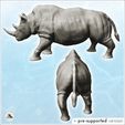 3.jpg African rhinoceros with horn (19) - Animal Savage Nature Circus Scuplture High-detailed