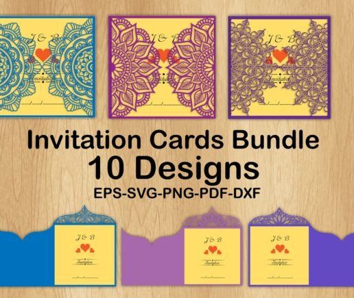 💒 Mandala style invitations for weddings, xv years, baptisms, etc. 10 ...