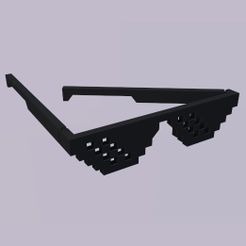 ft1.jpg Print-in-Place Foldable  Thug Life Pixel Glasses