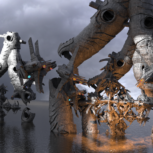 OBJ file Transformers mech towers collection 🤖 ・3D printable design to ...