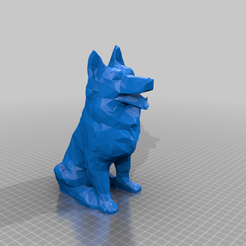 kopek_low_poly.png Free 3D file low poly wolf・3D printable model to download