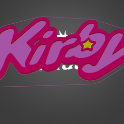 kirby.png Файл STL Логотип Kirby Nintendo・Шаблон для 3D-печати для загрузки, DiaLoNah