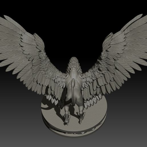 9-2.jpg Griffon High Poly para impressão 3d