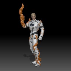 f4-ht.jpg Free OBJ file Human Torch - Future Foundation - MCP Scale・3D printable model to download