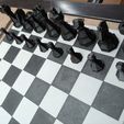 black-pieces.jpg 3D-Print-Optimized Geometric Chess Set Pieces