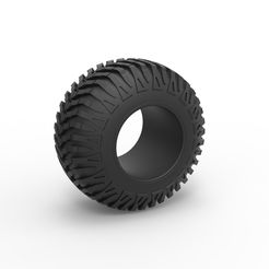 1.jpg 3D file Diecast offroad tire 90 Scale 1:25・3D printer design to download
