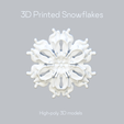 Render_SF_10.png 3D Snowflake Set of 24  STL Files for 3d Printing DiY Printable Сhristmas Décor Model Christmas Snowflake STL 3D File